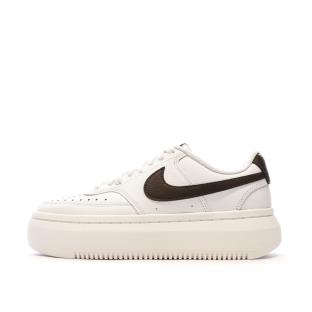 Baskets Blanc/ Noir Femme Nike Court Vision Alta pas cher