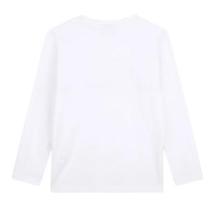 Camiseta de manga larga blanca para niño de Hugo Boss J52702 ver 0
