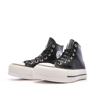 Baskets Noires Converse Femme Chuck Taylor All Star Lift vue 6