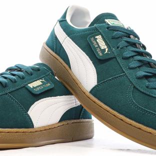 Baskets Vertes Homme Puma Super Team Sd vue 0