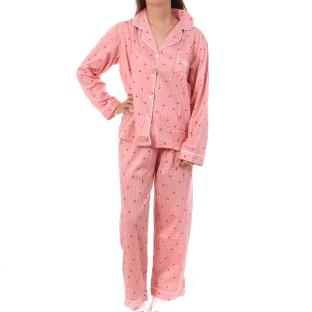 Pyjama Rose/Rouge Femme Lulu Castagnette Petit Cœurs vue 0
