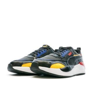 Baskets Blanche/Noir/Jaune Homme Puma X-ray 2 Square vue 0