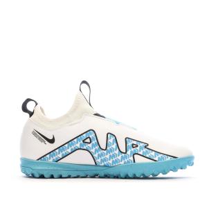 Chaussures de Football Blanc/Bleu Junior Nike Zoom Vapor 15 Academy TF vue 2