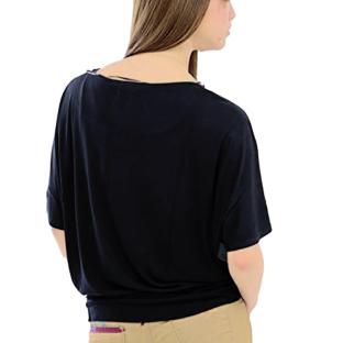 T-shirt Noir/Rouge Femme Desigual Knitted vue 2