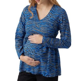 Blouse Bleu/Noir Femme Mamalicious Costa vue 0