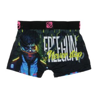 Boxer Noir/Rose Garçon Freegun Snowboard pas cher