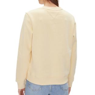 Sweat Jaune Femme Tommy Hilfiger Flag Crew vue 2