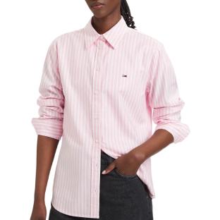 Chemise Rose à rayures Femme Tommy Hilfiger Oxford vue 0
