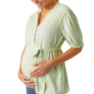 Blouse de Grossesse Verte Femme Mamalicious Mercy Lia vue 0