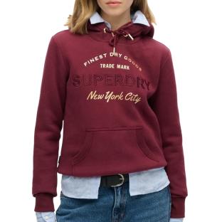 Sweat Rouge Femme Superdry Luxe pas cher