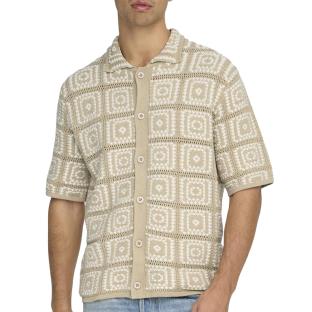 Chemise à Maille Beige/Ecru Homme Only & Sons Bart RLX 5 SS vue 0