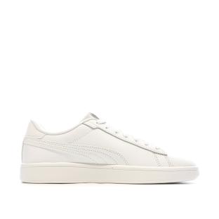 Baskets Blanches Fille Puma Smash 3.0 vue 2