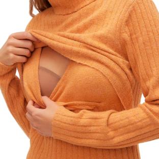 Pull de Grossesse Orange Femme Mamalicious Suniva vue 3