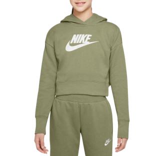Sweat à Capuche Kaki Fille Nike Club Crop vue 0