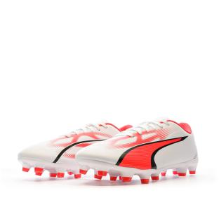 Chaussures de football Blanc/Rouge Homme Puma Ultra Play FG/AG 107423-01 vue 6
