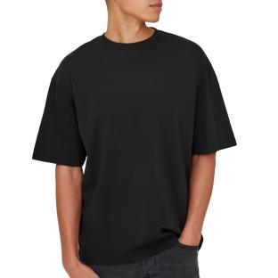 T-Shirt Noir Uni Homme Only & Sons Jeff vue 0