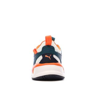 Baskets Blanc/Marine/Orange Garçon Puma Rs vue 3