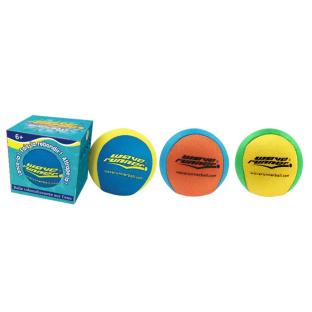 Balle rebondissante bleu/jaune/orange/vert 5,6 cm vue 0