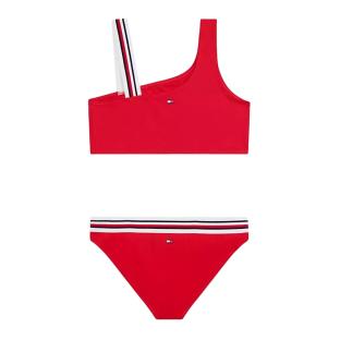 Ensemble bikini Rouge Fille Tommy Hilfiger One Shoulder vue 2