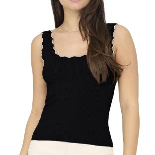 Débardeur Noir/Ecru Femme JDY Nanna vue 0