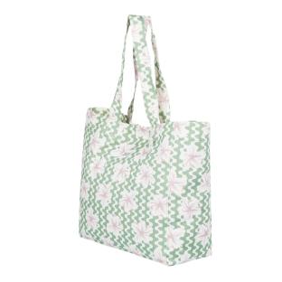 Tote Bag Vert à Fleurs Femme Roxy Anti Bad Vibes vue 2