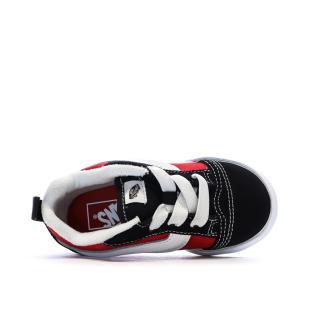 Baskets Noir/Rouge Enfant Vans Knu Skool Elastic vue 4