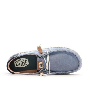 Chaussures Bleu Femme Hey Dude Wendy Stretch vue 4
