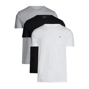 3x T-Shirt Noir/Blanc/Gris Homme Tommy Hilfiger UM0UM03576 pas cher