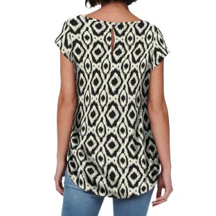 Top Noir/Beige à motifs Femme Only Nova vue 2