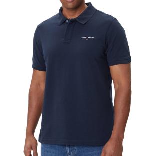 Polo Marine Homme Tommy Hilfiger Reg Linear pas cher