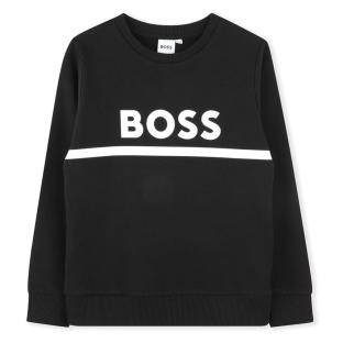 Schwarzes Sweatshirt für Jungen von Hugo Boss J52732 Ansicht 0
