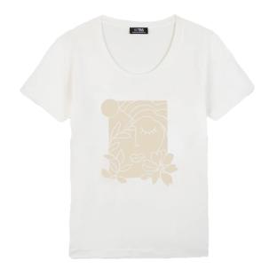 T-shirt Blanc Femme TBS OSIATTEE pas cher