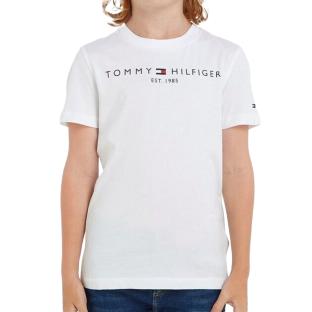 T-Shirt Blanc Garçon Tommy Hilfiger Essentialpol vue 0