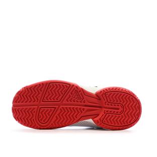 Chaussures de tennis Blanches/Rouges Garçon Adidas Courtflash vue 0