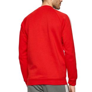 Sweat Rouge Homme Adidas 3-stripes Crew vue 2