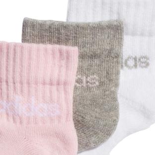X3 Paires de Chaussettes Blanc/Rose/Gris Fille Adidas Kids vue 0
