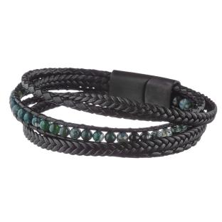 Bracelets Noir Geographical Norway Tresse Onyx pas cher