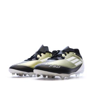 Chaussures de football Noires/Blanches Garçon Adidas League Fg/mg J Messi vue 0