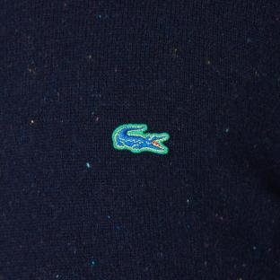 Pull Bleu Marine Homme Lacoste Tricot AH2341 vue 3