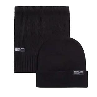 Negro Hombre Gorro + Bufanda Conjunto Kaporal BERA ver 0