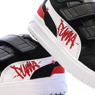 Zapatillas negras/blancas para niño Puma Shuffle Downtown ver 0