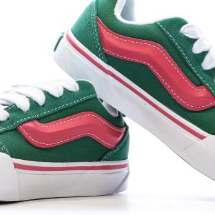Baskets Verte/Rose Fille Vans Knu Skool vue 7