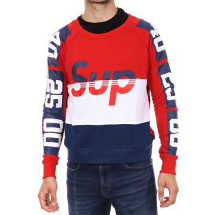 Sweat Rouge/Blanc/Bleu Homme Supreme Grip Ball pas cher