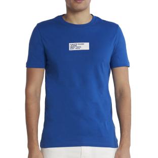 T-shirt Bleu Homme Calvin Klein Jeans Center pas cher