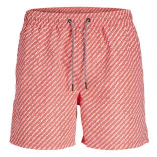 Short de Bain Rouge/Blanc Garçon Jack & Jones Fiji pas cher