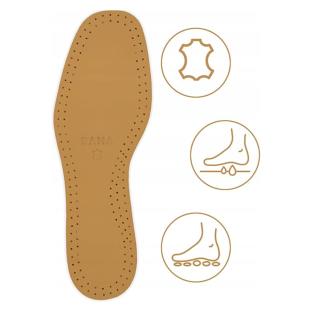 Semelles Intérieures Bama en Cuir Véritable et Charbon Actif vue 0
