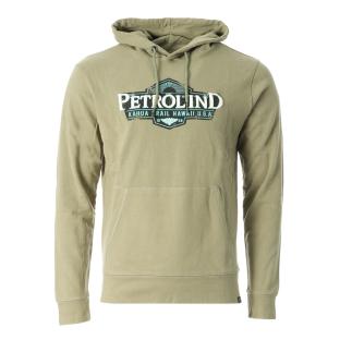 Sweat à Capuche Kaki Homme Petrol Industries Hooded 1040 pas cher