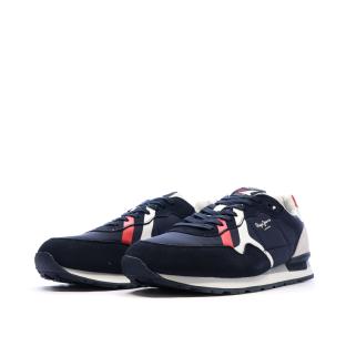 Baskets Marine/Rouge Homme Pepe jeans Brit Road M vue 0