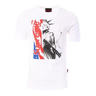 T-shirt Blanc Homme Supreme Grip Maril pas cher