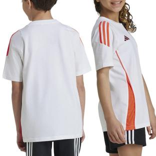 AS Roma T-shirt Blanc/Orange Enfant Adidas Roma Teey vue 0